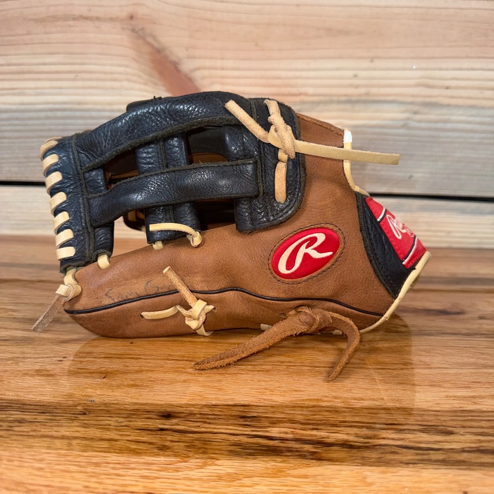 Rawlings Premium Series 12" Baseball Glove Brown Black Leather LHT D12HBDBCPT